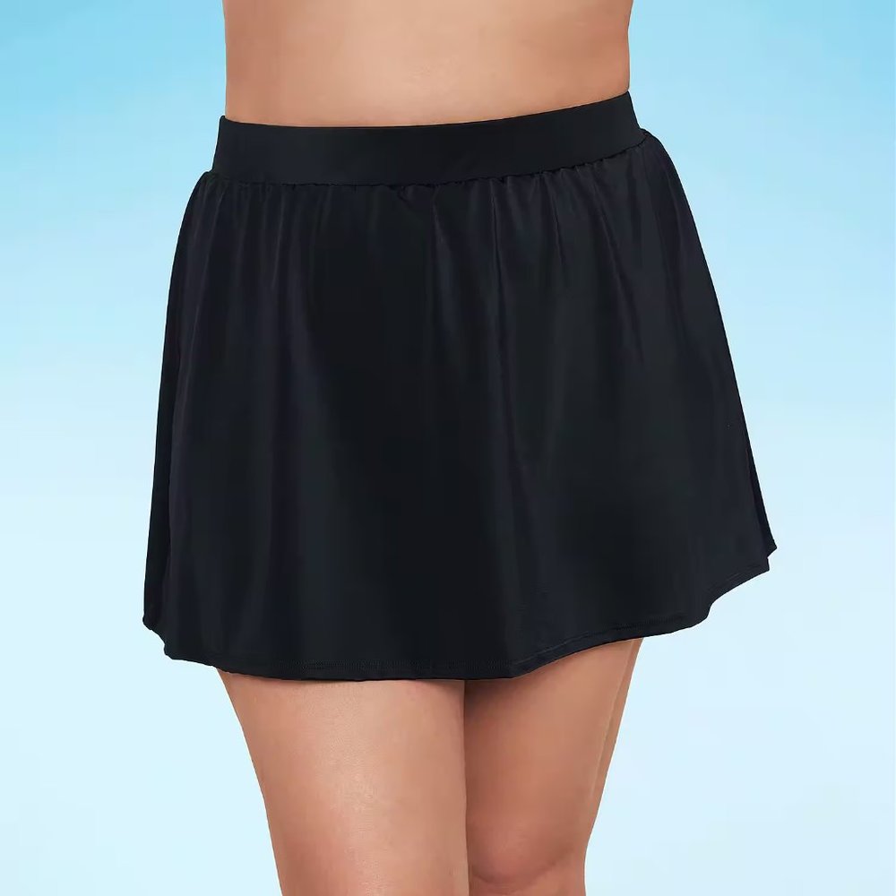 NWOT TRIMSHAPER® By Miraclesuit Swim Skirt Plus Black 18W